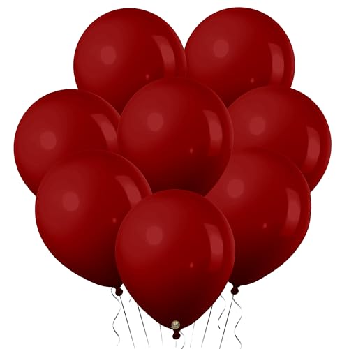 Image of AFTERLOON Biodegradable Natural Rubber Latex Mini Balloons 50 pcs Red 5 Inch, Plastic-Free Alternative Matte Color Durable Thickened Extra Strong Helium Float, Garland Arch Wedding Kids Decor