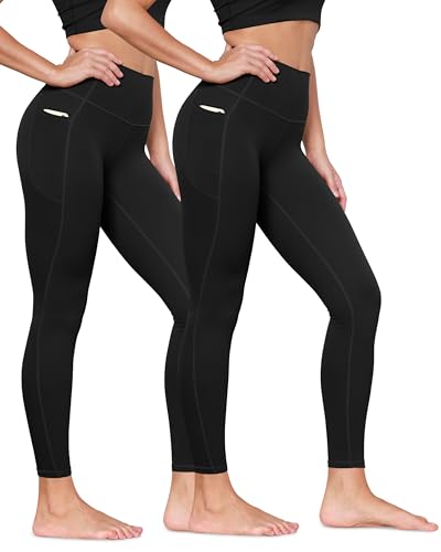 ODODOS 2-Pack Buttery Soft Lounge Yoga Leggings with Pockets for Women 23