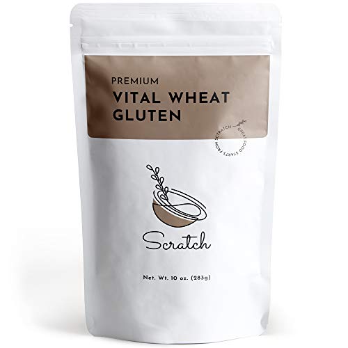 Scratch Premium Vital Wheat Gluten - High Protein, Low Carb, Vegan, Non GMO Gluten Powder (10 Ounce)