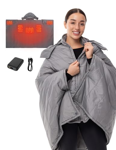 HENNCHEE Heated Blanket Battery Operated