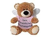 Das Kuscheltier Schutzengel mit seinem Spruchshirt ist ein ideales Geschenk für werdende Mütter, zu Schulbeginn, vor Prüfungen die das weitere Leben bestimmen oder den Fahranfängern die Ihre ersten Kilometer auf oder in Fahrzeugen zurück legen. Zu jedem Anlass bei dem wir unserem nächsten alles Gute wünschen.