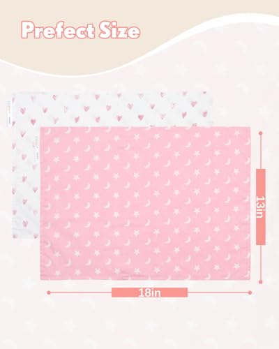 Image of ALVABABY Toddler Pillowcases 2 Pack Organic Cotton Fit 13 inchx 18 inch or 12 inchx16 inch Kids Pillow Cover Envelope for Girl Boy Travel(Pillowcase Only)