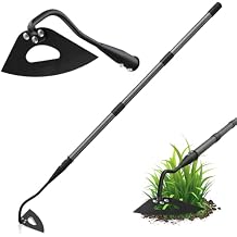 Hollow Hoe Garden Tool Long Handle 56" for Digging, Weeding, Hoeing, Cutting and Loosing Soil, Sickle Garden Hoe Heavy Duty Landscaping Tools