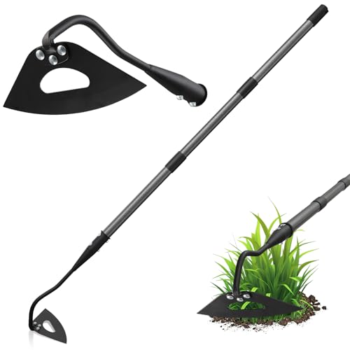 Hollow Hoe Garden Tool Long Handle 56 for Digging Weeding Hoeing Cutting and Loosing Soil Sickle Garden Hoe Heavy Duty Landscaping Tools