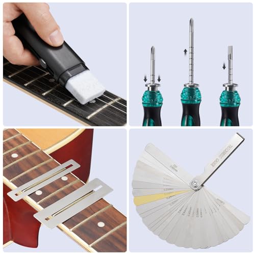 Kit d'outils d'entretien de guitare LEKATO complet avec 72 pièces de haute précision - 4