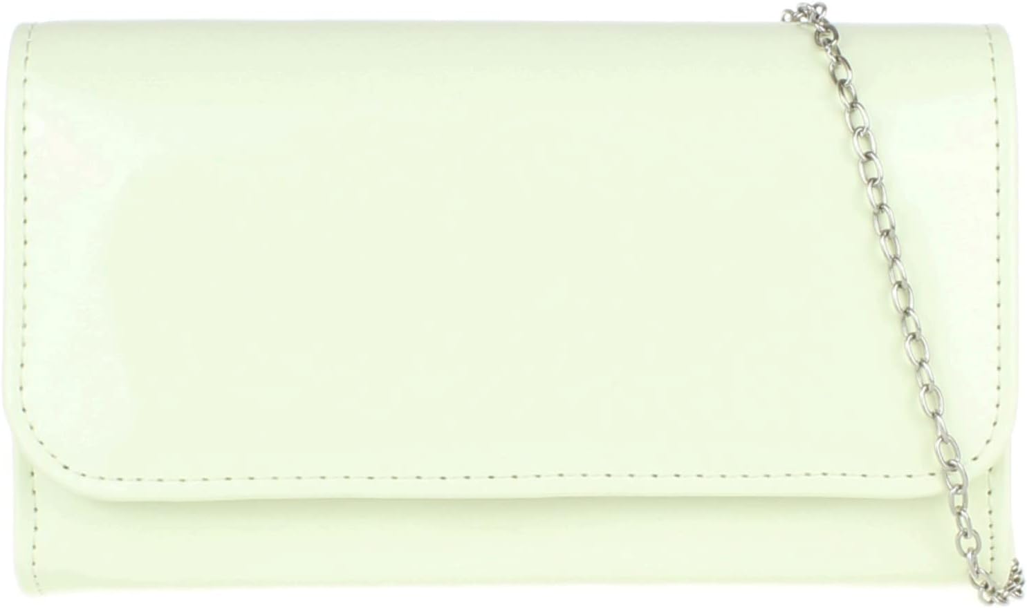 Girly HandBags Plain Glossy Clutch Bag