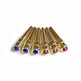 WE Games Brass Cribbage Pegs with Swarovski¨ Austrian Crystals & Velvet Pouch - Set of 6 (3 Red, 3 Blue)