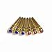 WE Games Brass Cribbage Pegs with Swarovski¨ Austrian Crystals & Velvet Pouch - Set of 6 (3 Red, 3 Blue)