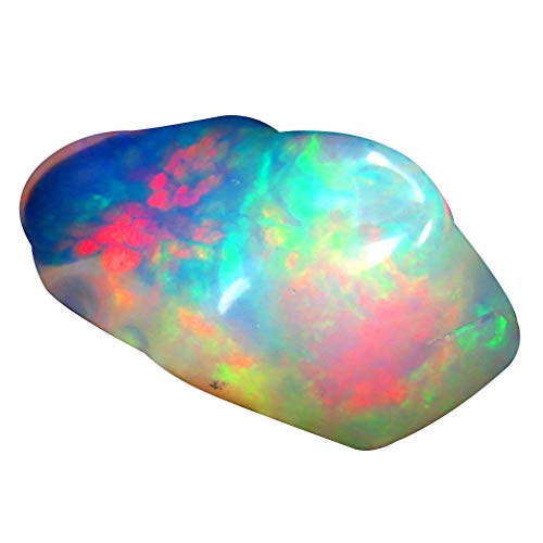 Opale arc-en-ciel d'Éthiopie 18.20 ct, gemme naturelle non chauffée taillée