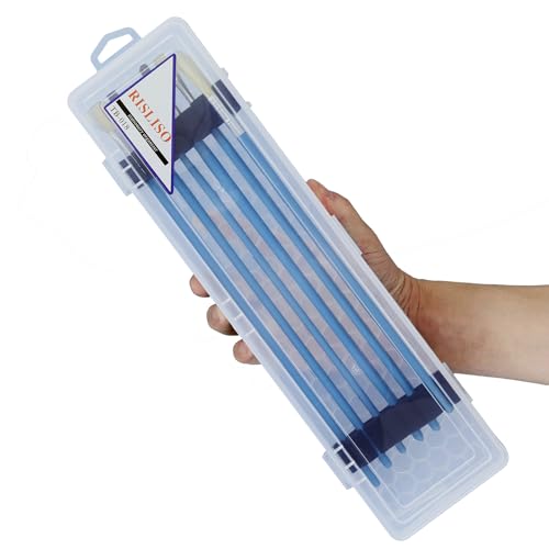Image of Plastic Paint Brush Case for Artist Long PaintBrush,Hard Travel Miniature Art Watercolor Paint Brush Container Without Brushes - 13 Inch