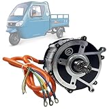Ofyphth Elektromotor für Dreiräder, bürstenloser Motor aus reinem Kupfer, 350W-1800W Permanentmagnet-Differentialmotor, 16-Zahn-Welle, für elektrische Dreiräder und Karts. 60V-500W