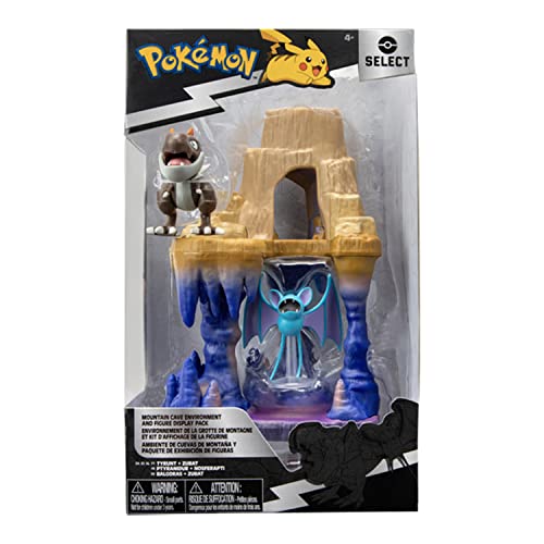 Pokémon Pack environnement Grotte de montagne avec figurines Ptyranidur et Nosferapti 5cm BANDAI Neuf - vue 4