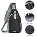 G4Free Sling Bag RFID Crossbody Sling Backpack with USB Charging Port, Travel Hiking Daypack Shoulder Chest Bag for Women Men(Black)
