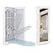 Organizedlife Slim Wall Mounted Ironing Board Cabinet, base in metallo girevole a 180° e specchio, asse da stiro pieghevole per biancheria, nessun montaggio richiesto, salvaspazio immagine