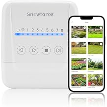 WiFi Smart Sprinkler Controller 8 Zone, Irrigation Controller with APP Control, Local Weather Intelligence, Rain Delay, 24VAC Compatible, Easy DIY Install, Sprinkler Timer for Garden Yard