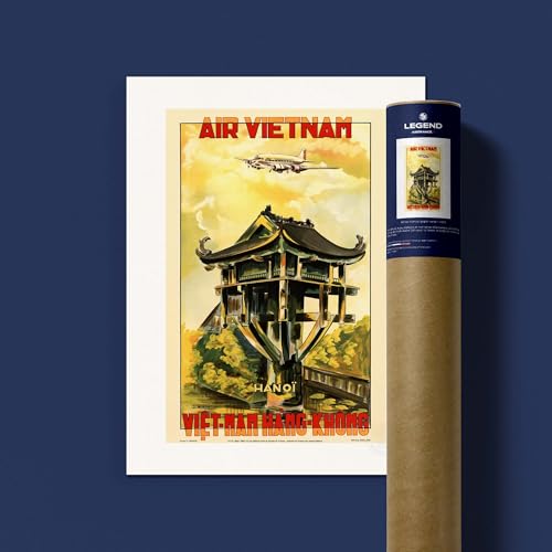 Impression d'art Air Vietnam Hanoi en papier premium mat affiche Blain de collection