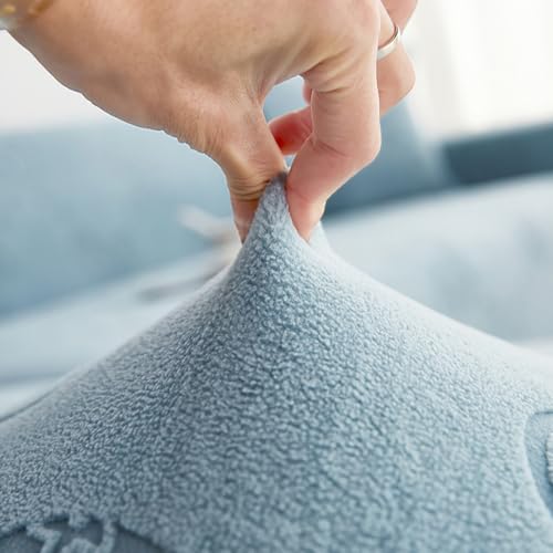 Housse canape d'angle extensible jacquard anti-poussière salon