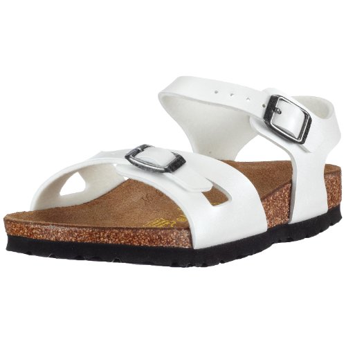 Birkenstock Rio 431473 Sandali unisex bambino, Bianco brillante, 24 stretta