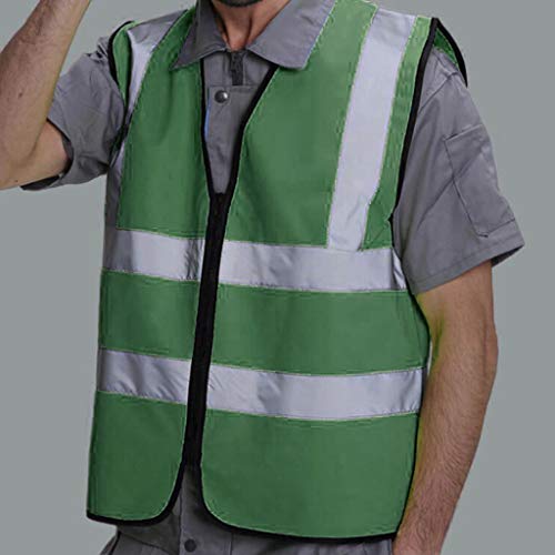Generic Colete de Segurança Reflexivo, Colete Impermeável Sem Mangas, Motocicleta Automóvel, Verde