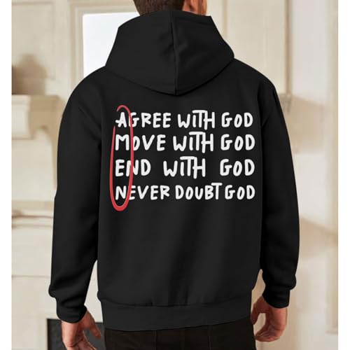 Christian Hoodies for Men Inspirational God Sweatshirts Faith Jesus Hoodie Vintage Bible Verse Graphic Pullover 5