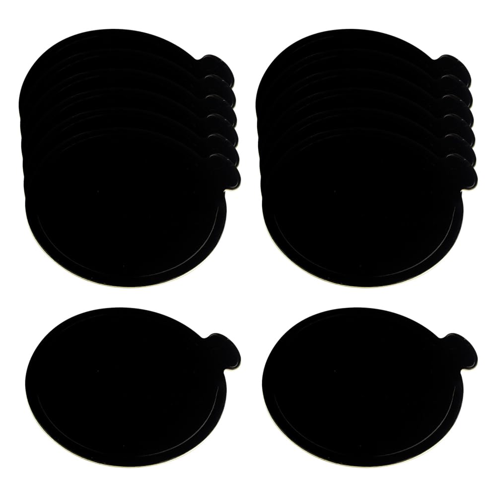 FSSTUD 100 vassoi rotondi di carta per torte, cupcake, matrimoni, feste, colore: nero
