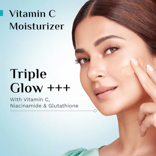 Image of Pilgrim Australian Kakadu Plum Vitamin C Face Moisturizer with Niacinamide for Glowing Skin | Triple Glow Brightening Cream | Hydrating Gel for Dark Spots & Pigmentation Removal | For All Skin - 50 g (Pack of 3)