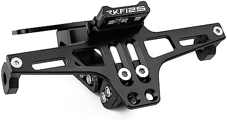 Staffa Portatarga Regolabile Per Yamaha TMAX 500/530/560 - In Alluminio CNC, Con LED, Colori Diversi - Foto 6