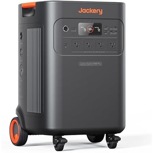 Jackery Solar Generator 5000 Plus Portable Power Station, 5040Wh LiFePO4, 7200W 120V/240V AC Output, Expandable to 60kWh, Essential Home Backup for Power Outages (Solar Panel Optional)
