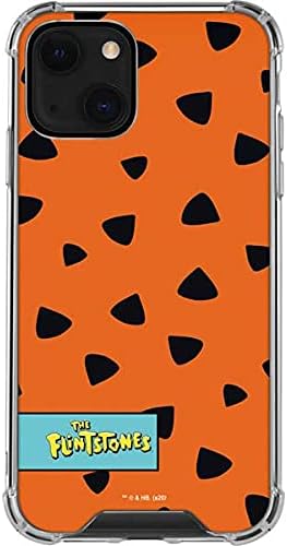 Skinit Clear Phone Case Compatible with iPhone 13 Mini - Officially Licensed The Flinstones Fred Flintstone Outfit Pattern Design