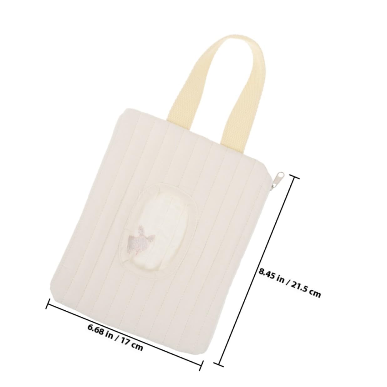 Toyvian 2pcs Wipe Dispenser Portable Wipes Holder Refillable Container for Diaper Bag Travel Nursery with Embroidered Rabbit Design