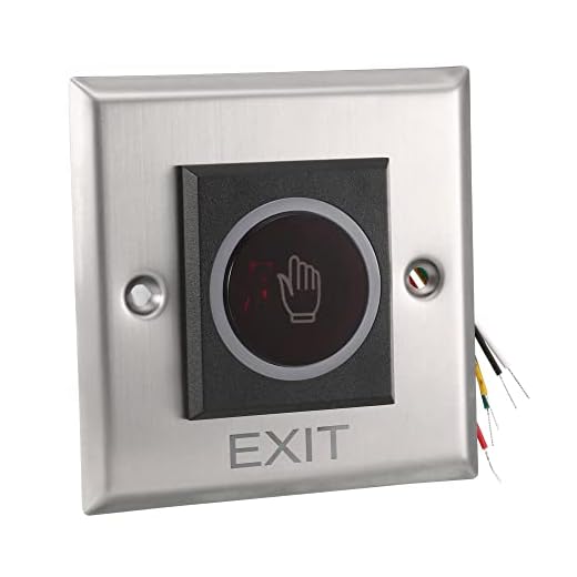 uxcell IR No Touch Door Release Exit Button NO/NC/COM Sensor Switch with LED Indicator for Access Control 86mmx86mm Panel 12V 3A