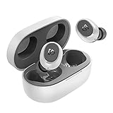 SoundPEATS Truefree 2 Auriculares inalámbricos Deportivos, In-Ear Auriculares Bluetooth 5.0 con Caja de Carga IPX7 a Prueba de Agua, 20 Horas (Blanca)