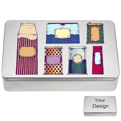 Image of Hotop 12 Pack 8.5 by 5.3 by 1.9 Inch Silver Rectangular Empty Tin Box with Lid Metal Hinged Lid Tin Containers Storage Gift for Christmas Jewelry and Home Organizer