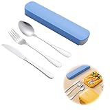 Set de Couverts en Inox 3 Pièces Couverts Lunch Box de Camping,Boite...