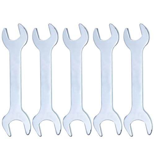 QUARKZMAN 5 Stück 13mm x 17mm Doppel Maulschlüssel Metrischer Dünner 15 Grad Dicke 2,5 mm Gabelschlüssel Verzinkter Schraubenschlüssel für Auto Möbelmontage Haushalts Reparaturen