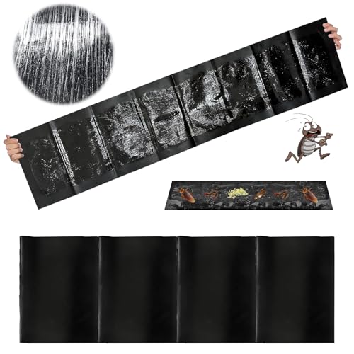 SPERMUOY pièges collants, 4 pièges à cafards piège collant, pièges à cafards pièges pour lutte contre les ravageurs piège collant gril piège pour insectes nuisibles