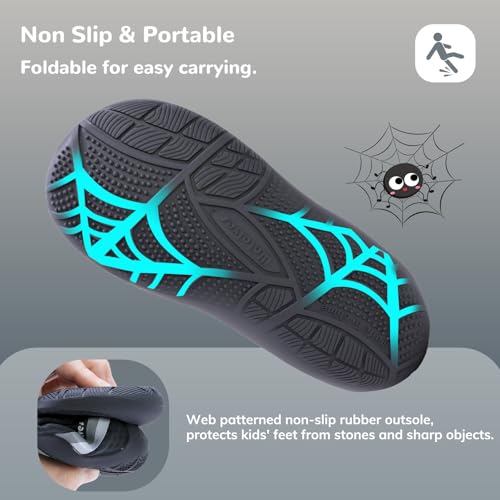 Image of WateLves Wide Toddler Water Shoes Kids Barefoot Athletic Sneakers Girls Boys Quick Dry Aqua Socks for Beach Hiking Swim Kayak Sport Accessories, Camping Essentials