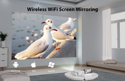 Sovboi Projector, Wifi Mini Portable Projector 9000L,Short Focal Lens 250" Outdoor Movie Projector, Hd 1080P Supported Native 720P Video Projector, Phone Projector For Pc/Tv Stick/Gaming #TOP2