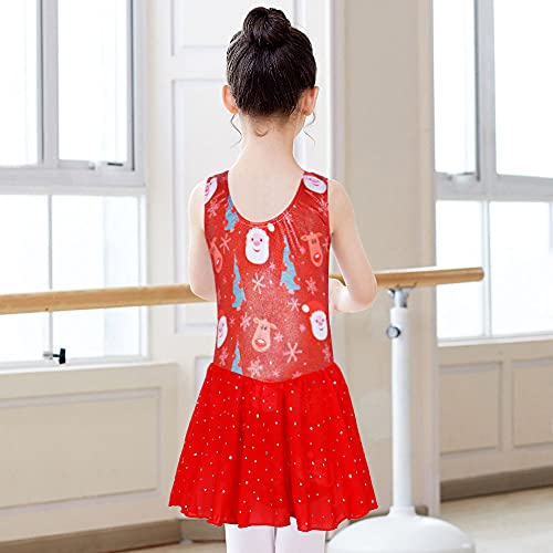 TFJH E vestido de balé infantil para meninas, collant de ginástica, saia tutu, roupas de treino de m