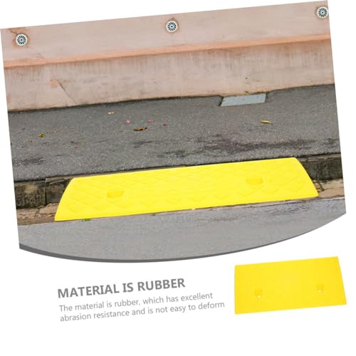 Almohadilla de rampa portátil de goma amarilla resistente miniatura 5