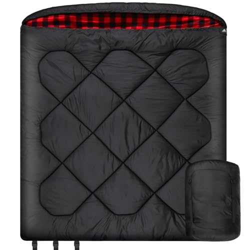 Double Sleeping Bag, Queen Size, Cotton Flannel