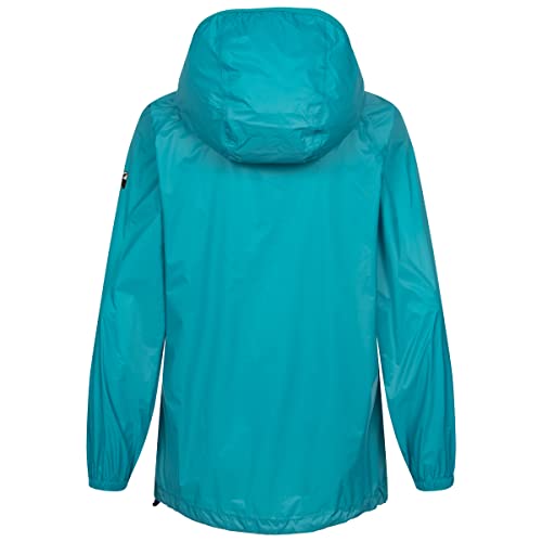 Deproc Active Damen Regenmantel Mit Kapuze Atmungsaktiv Wasserdicht Wetterfest Windbreaker Übergangsjacke Robson Women Regenjacke, Petrol, 42 EU
