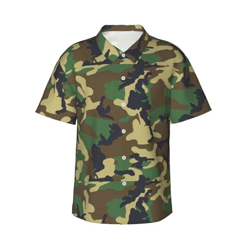 Chemise hawaïenne homme manches courtes respirante militaire