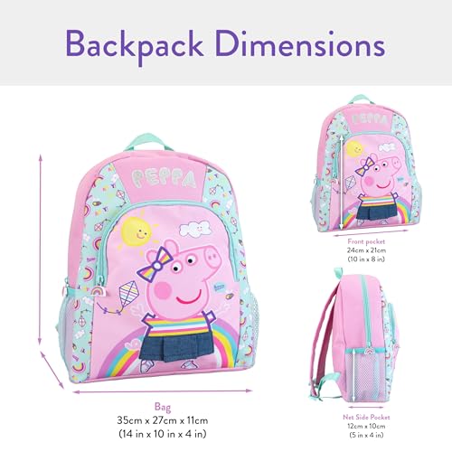Peppa Pig Zaino Borsa Bambina | Zaino Scuola Bambina | Zainetto Asilo Bimba | Rosa Taglia Unica - 5
