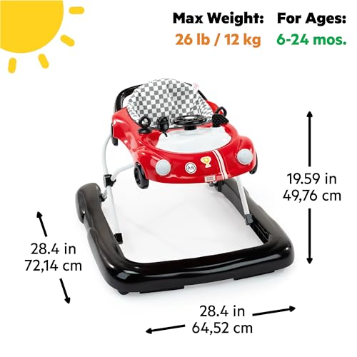 Bright Starts Little Speedster 3-in-1 Car Walker, Red Racer, Baby Activity Walker for Boys and Girls, 6 Months+ by Bright Starts - Image 3
