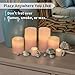 FURORA LIGHTING Pink Real Wax Flameless Candles with Remote and Timer, 4 Pillars and 4 Votives Pack of 8, LED Flickering Candles for Home Décor, Battery Included