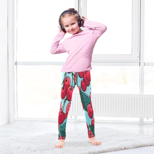 Bolaz Toddler Girls Leggings Printed Yoga Pants Leggings Cherry Eight for Kids4