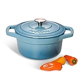 ? VIELSEITIGKEIT: Geeignet für: Induktions-, Gas-, Elektro-, Glaskeramik-, Halogen- und Festbrennstoffherde. Der Gusseisentopf, inklusive der Griffe und Deckel, ist backofenfest bis 260 °C. So können Sie mit dem Kochen auf dem Herd beginnen und den Topf anschließend direkt in den Ofen schieben. Sie können den Bräter auch auf einem Grill nutzen. Die Bratentöpfe sind spülmaschinenfest, jedoch empfehlen wir, die Töpfe per Hand abzuwaschen.