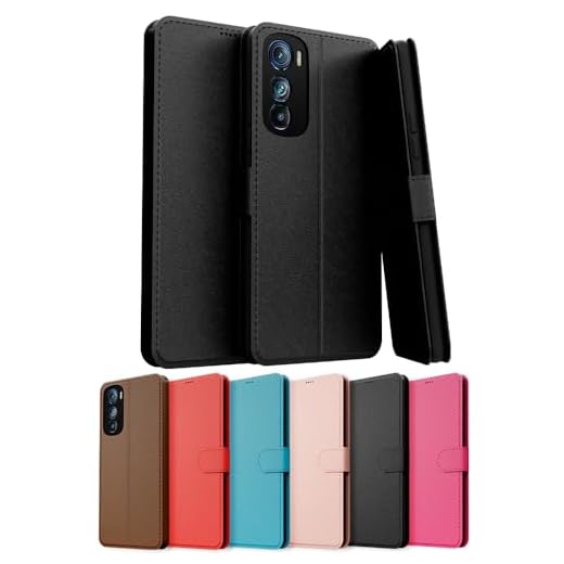 Capa Capinha Carteira Flip Couro Compatível Motorola Moto Edge 30 Premium (PRETO)