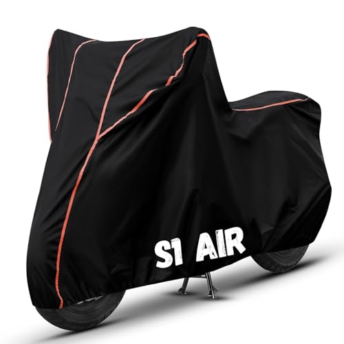 Image of Bike Cover for S1 Air 100% Waterproof, Dustproof & Scratch Resistant| Fully Bottom Elastic UV Resistant Heavy Duty Body Cover | All Weather Outdoor Use